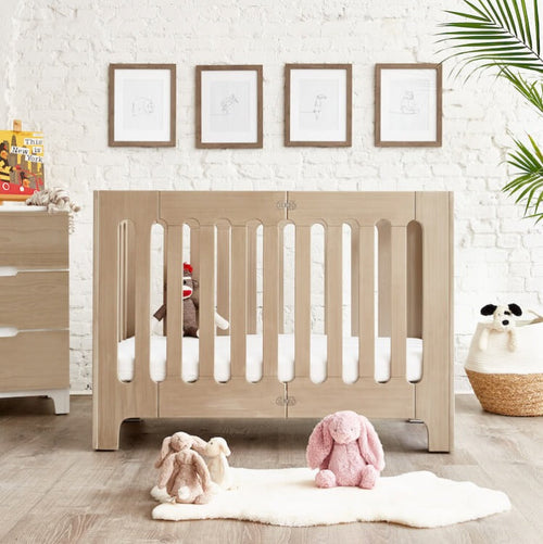 alma papa convertible folding cot bed + mattress