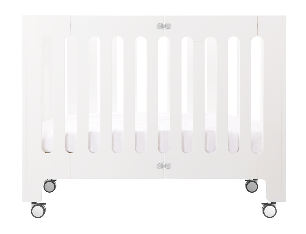 alma papa convertible folding cot bed + mattress