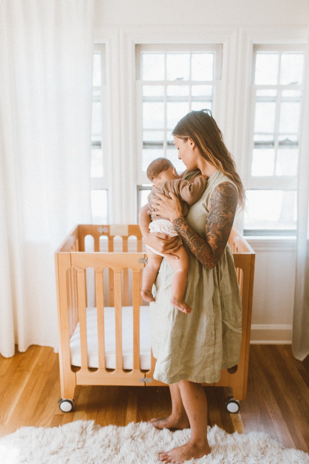 alma grow cot + mattress