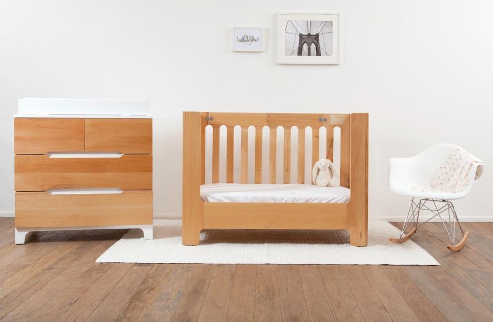 alma papa convertible folding cot bed + mattress